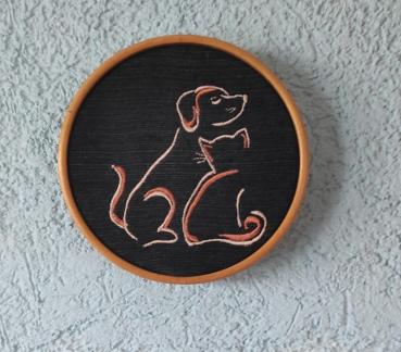 Stickdatei Hund_Katze_Silhouette